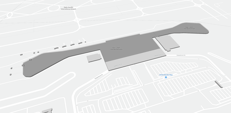 Rajiv Gandhi International Airport terminal map