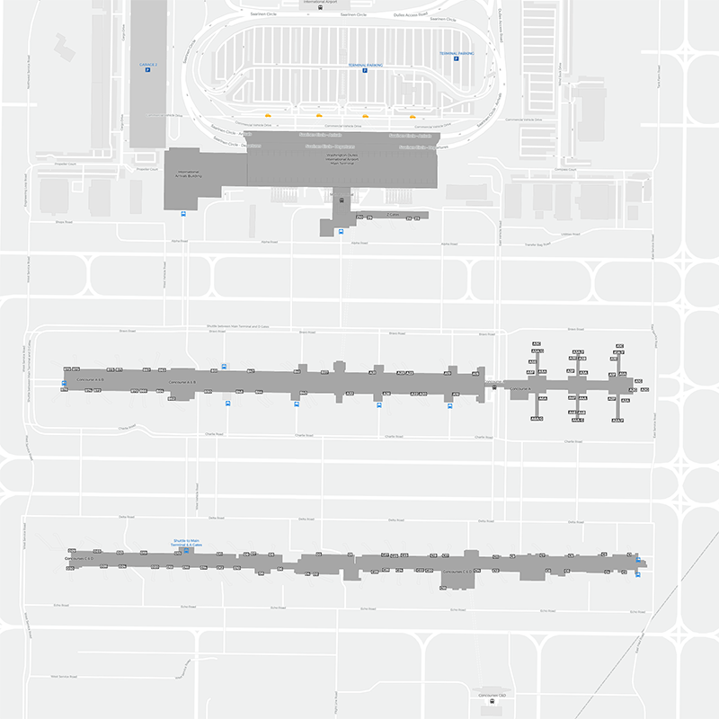 Dulles Intl terminal map