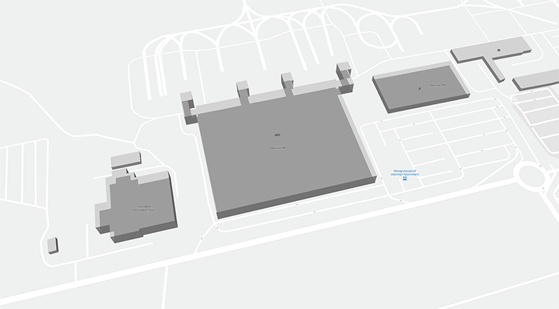Krasnoyarsk International Airport terminal map