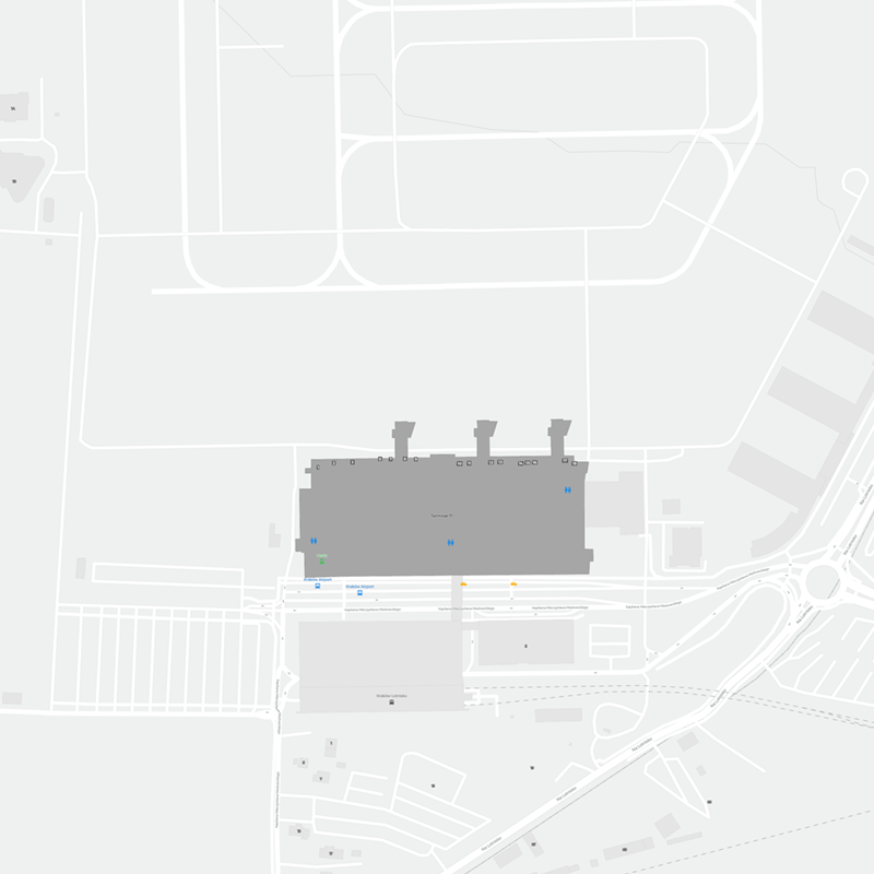 Kraków John Paul II International Airport terminal map