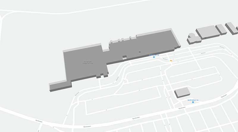 Kristiansand-Kjevik terminal map