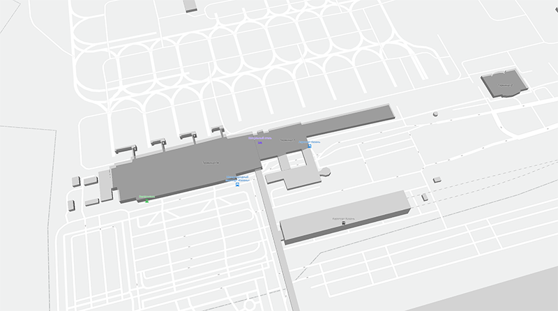 Kazan International Airport terminal map