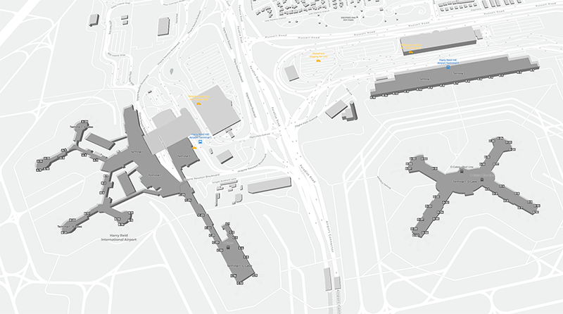 Harry Reid terminal map
