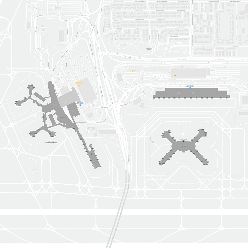 Harry Reid terminal map
