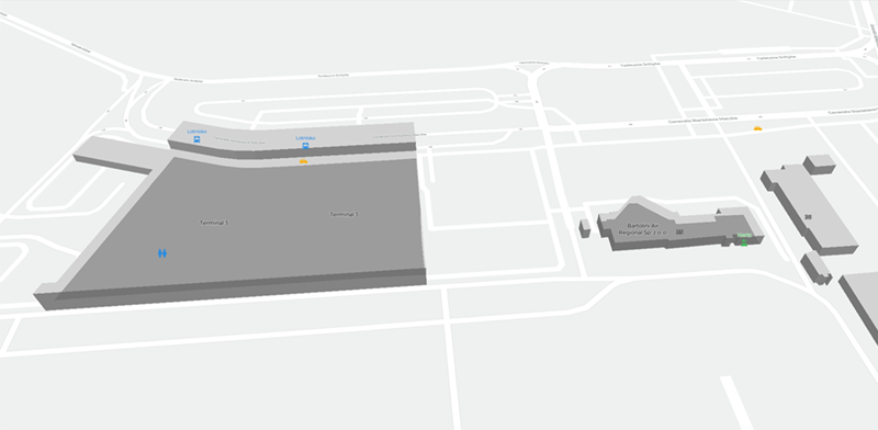 Łódź Władysław Reymont Airport terminal map