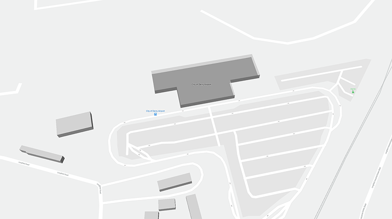 La Ciudad de Derry terminal map