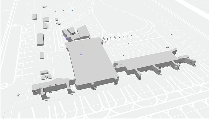 Pulkovo terminal map