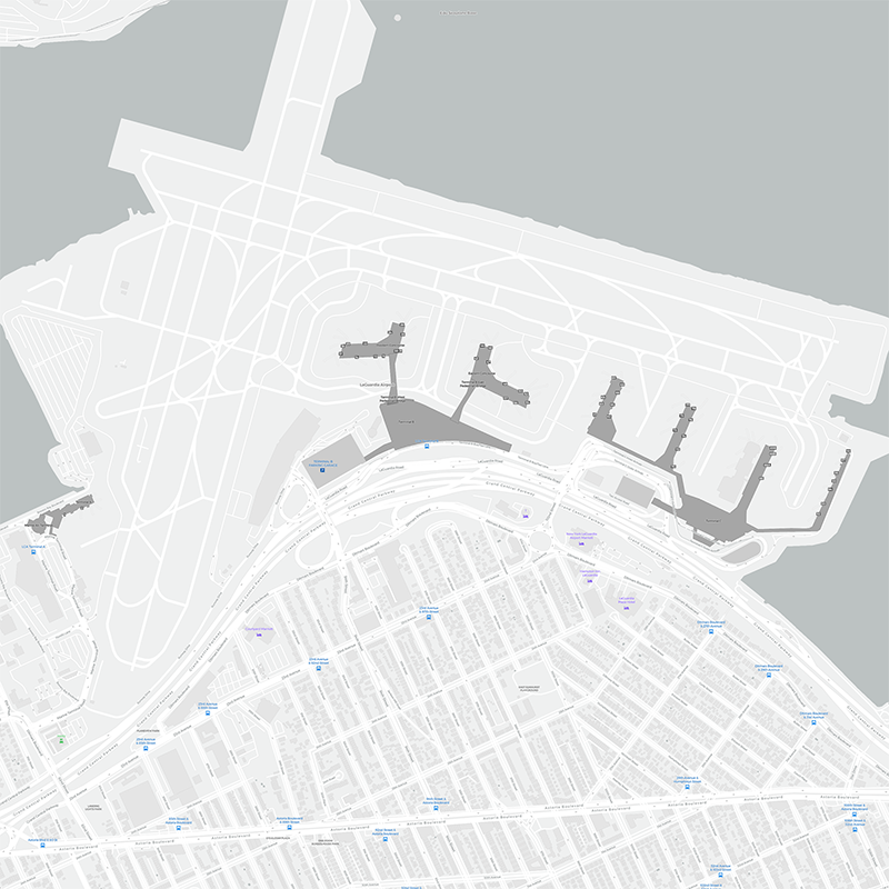 LaGuardian lentoasema terminal map