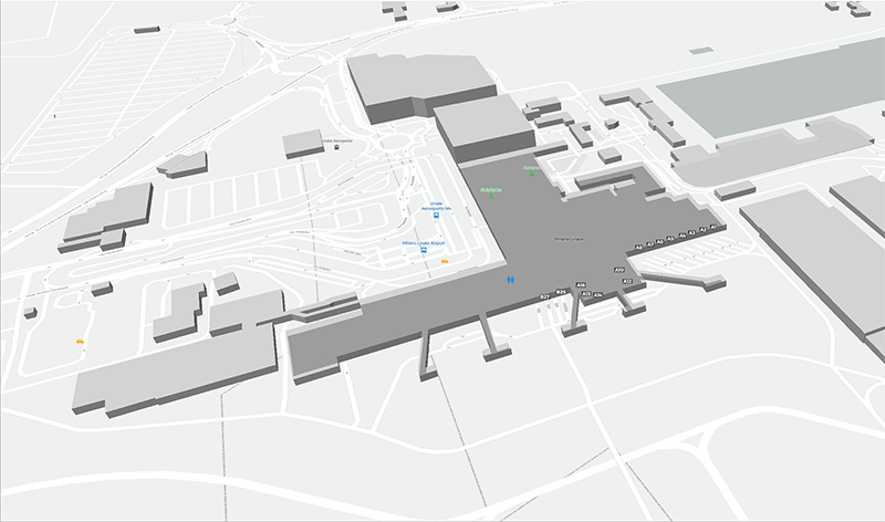 Milán-Linate terminal map