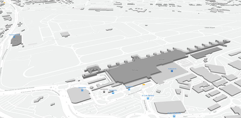 Lisbon Airport terminal map