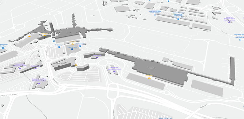 Manchester Airport terminal map