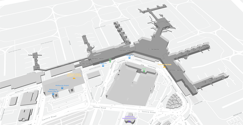 Melbourne International terminal map
