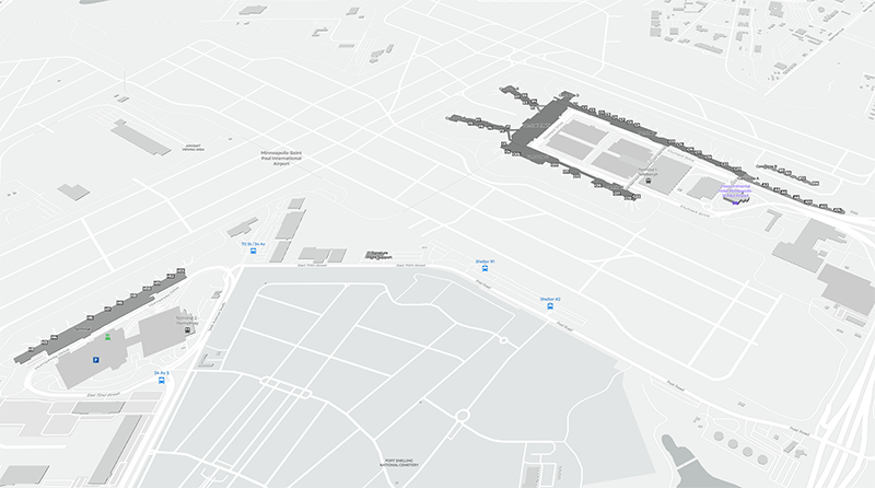 Aéroport de Minneapolis/St. Paul terminal map