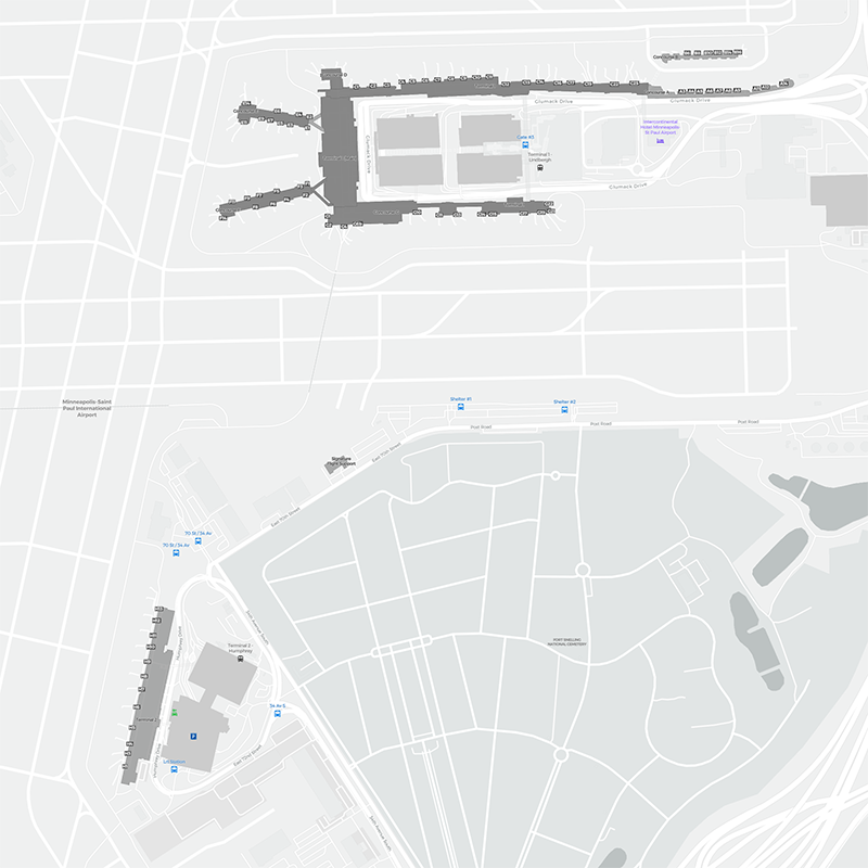 Aéroport de Minneapolis/St. Paul terminal map