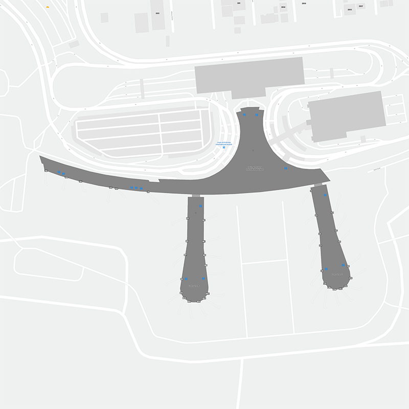 Louis Armstrong terminal map