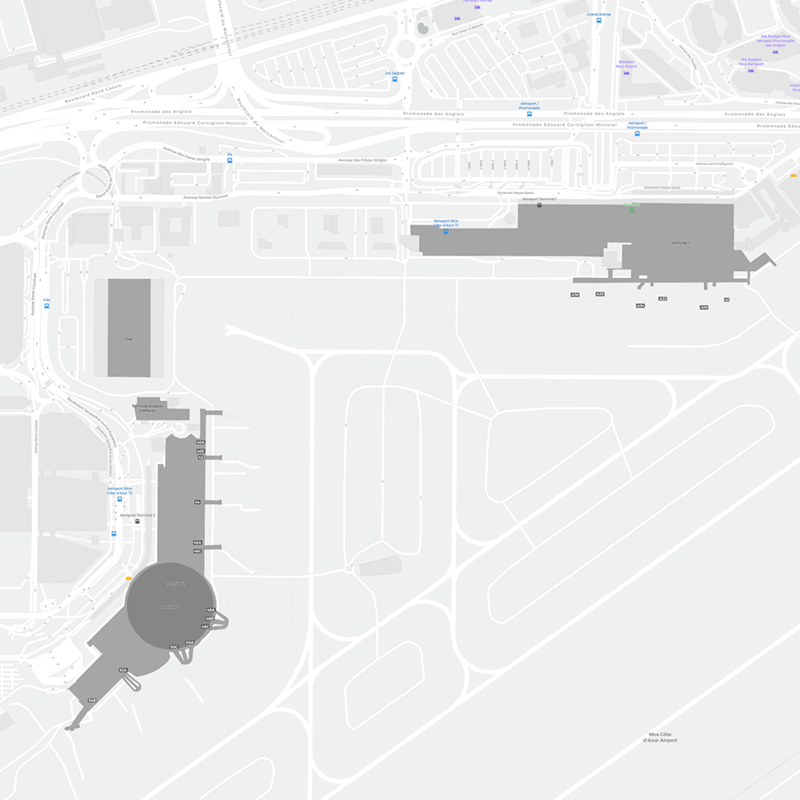 Cote D Azur Airport terminal map