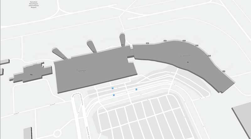 Nursultan Nazarbayev Intl terminal map