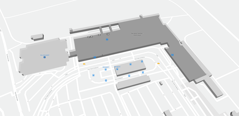 Nantes Airport terminal map
