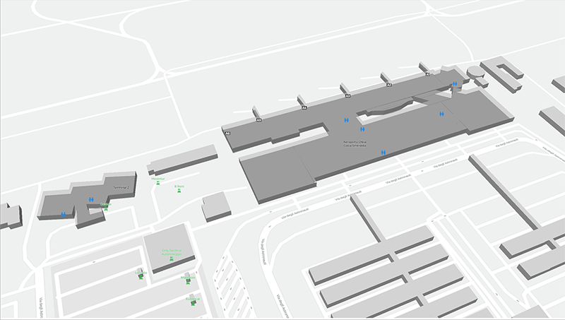 Olbia-Costa Smeralda terminal map
