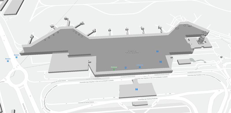 Porto Airport terminal map