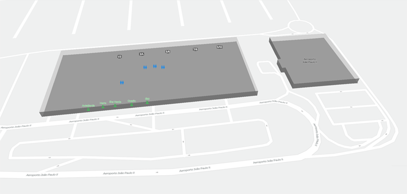 Ponta Delgada terminal map
