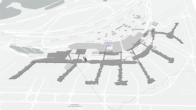 Philadelphia International Airport terminal map