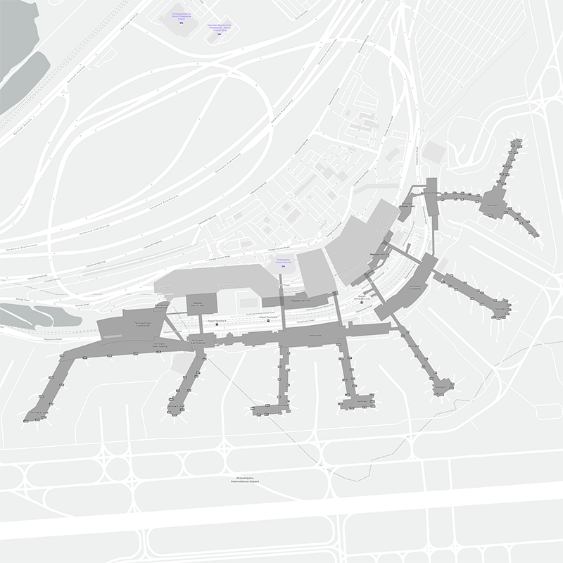 Philadelphia International Airport terminal map