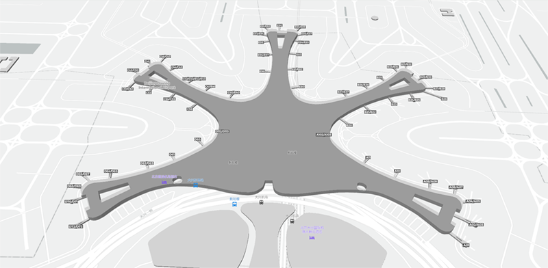Daxing International Airport terminal map