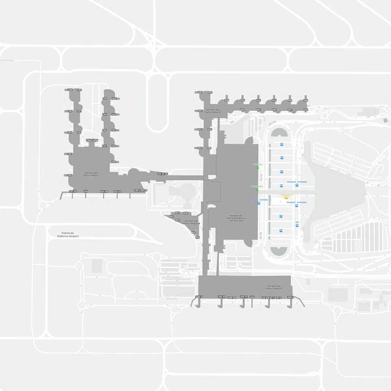 Palma De Mallorca Airport terminal map