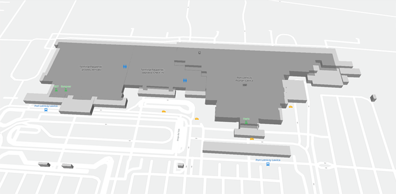 Lawica terminal map