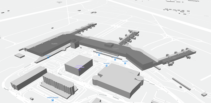 Václav Havel terminal map