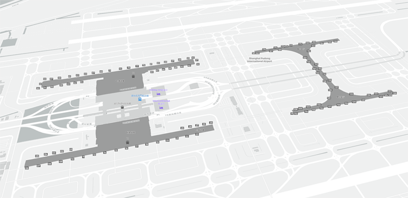 Shanghai Pudong International Airport terminal map