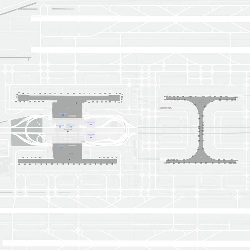 Shanghai Pudong International Airport terminal map