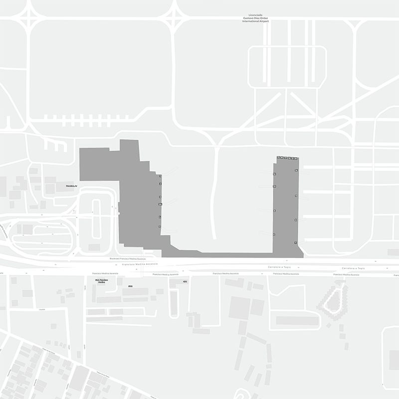 Licenciado Gustavo Diaz Ordaz International terminal map