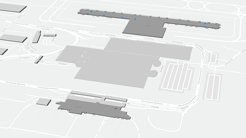 Raleigh-Durham terminal map