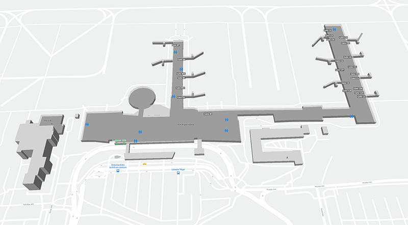 Riga Intl terminal map