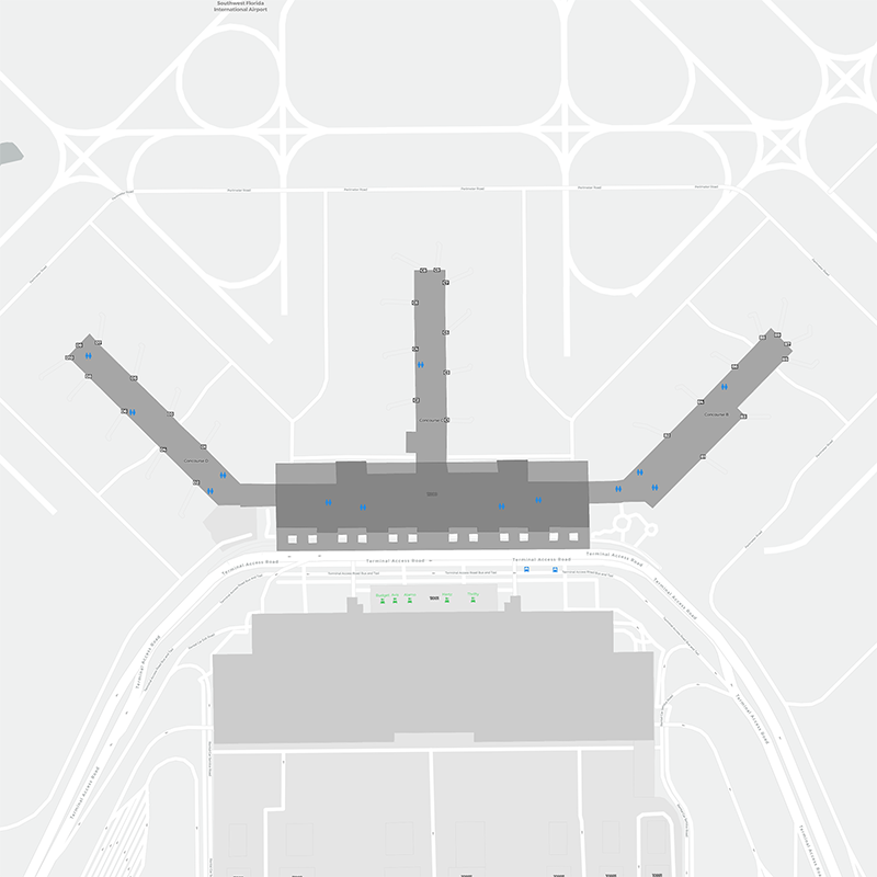 Southwest Florida terminal map