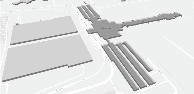 Savannah/Hilton Head terminal map