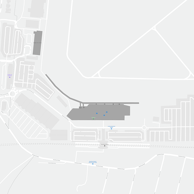 Aeroporto de Londres Southend terminal map