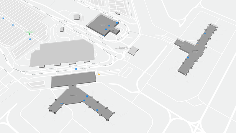 Sacramento Intl terminal map