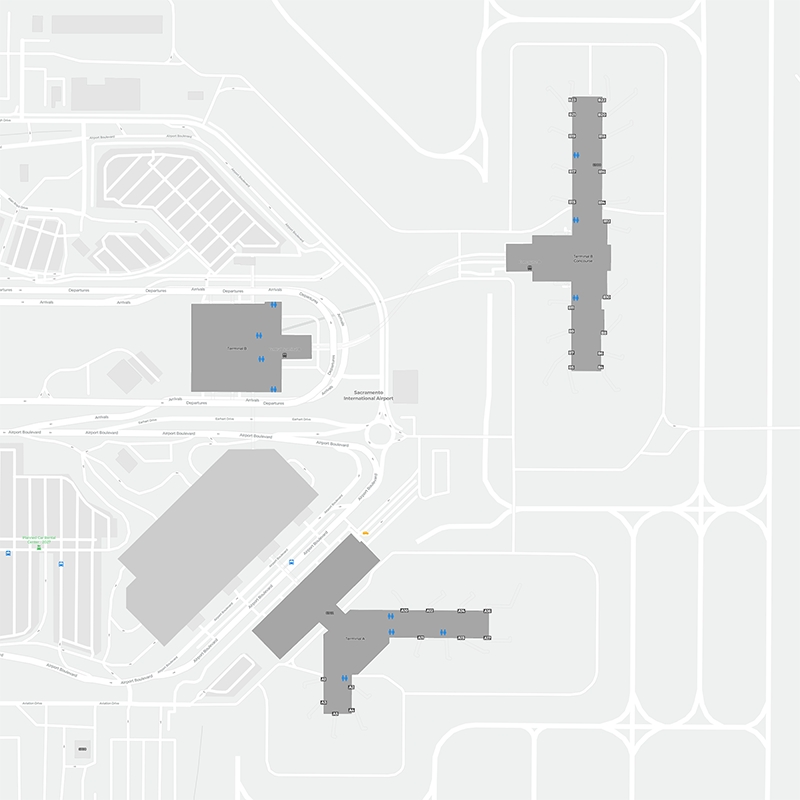 Sacramento Intl terminal map