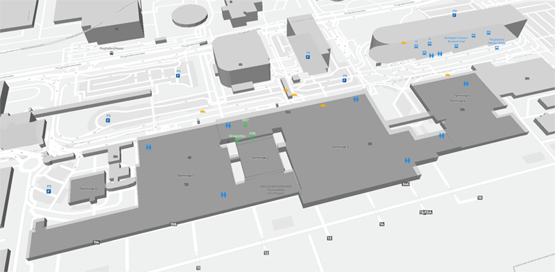 Stuttgart Airport terminal map