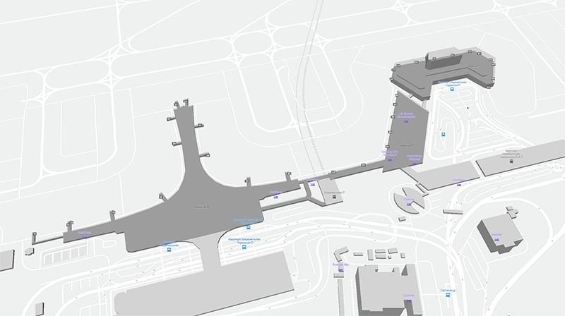 Sheremetyevo International Airport terminal map