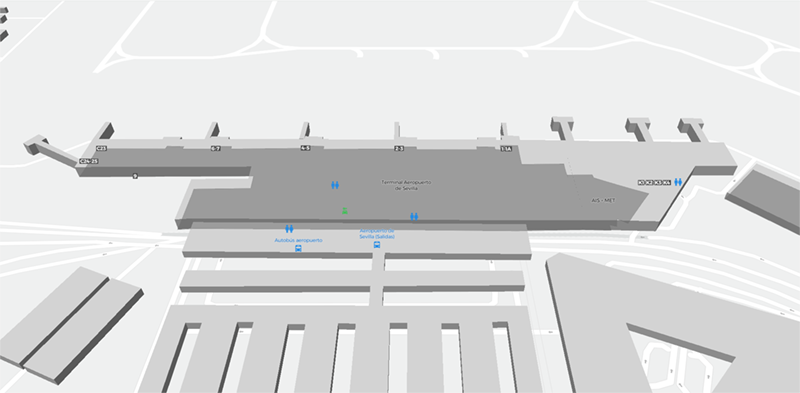 Seville Airport terminal map