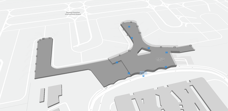 Aéroport de Shantou terminal map