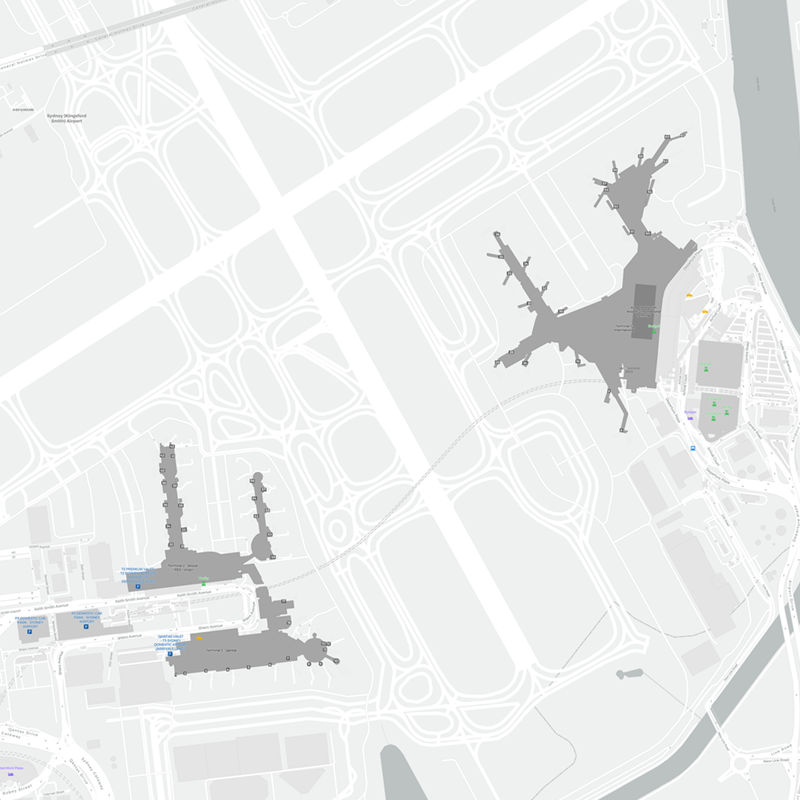 Kingsford Smith International Airport terminal map