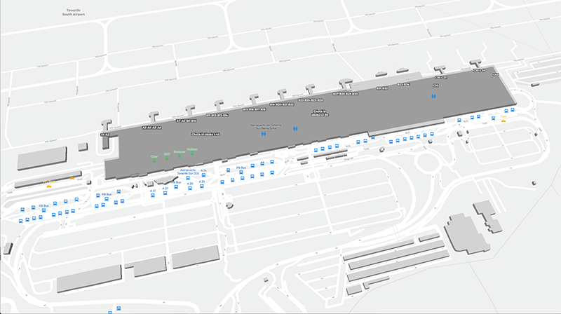 Tenerife Zuid terminal map