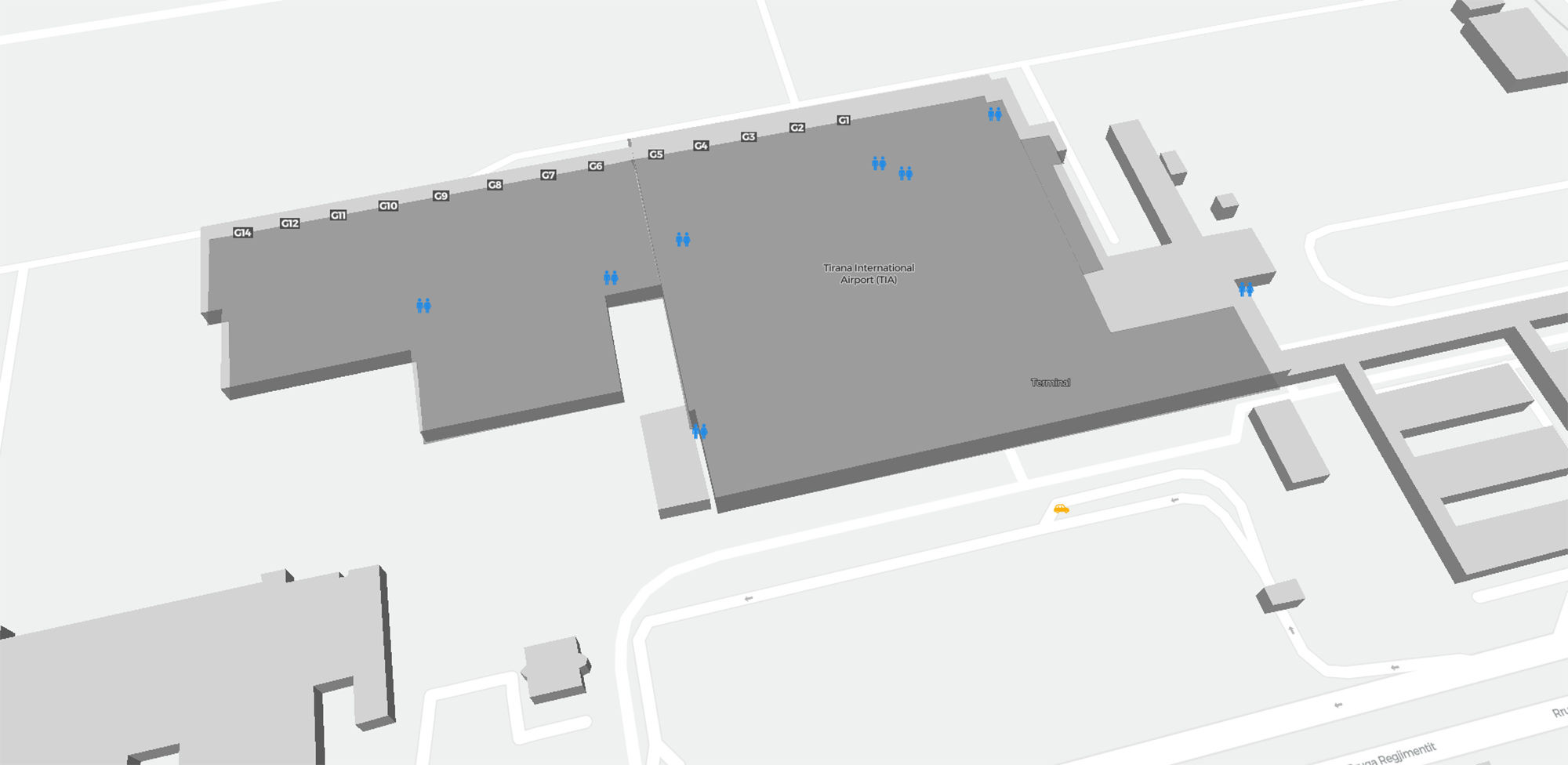 Tirana International Airport Nënë Tereza terminal map