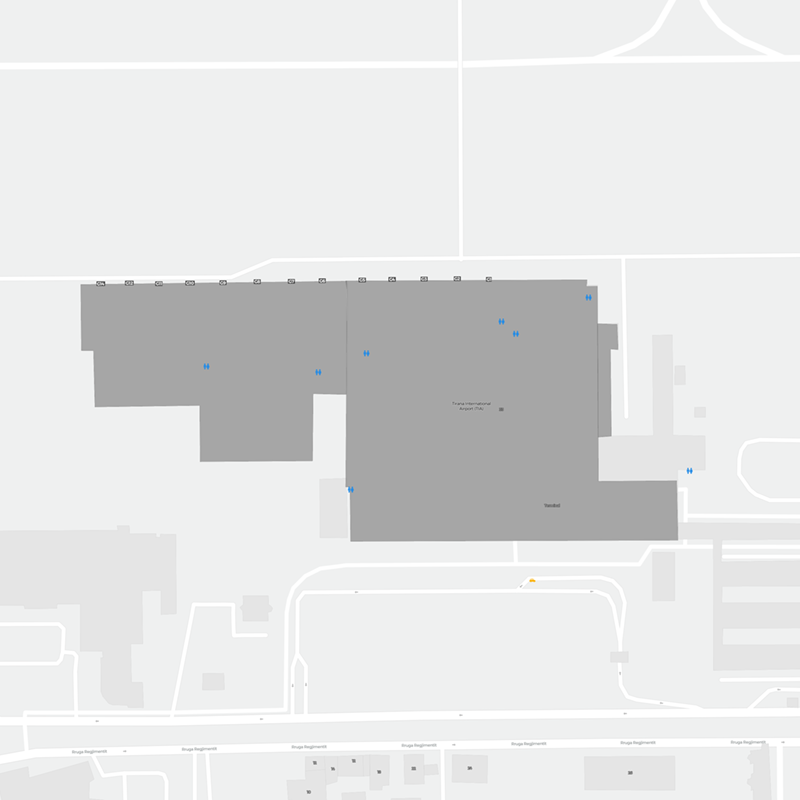 Tirana International Airport Nënë Tereza terminal map