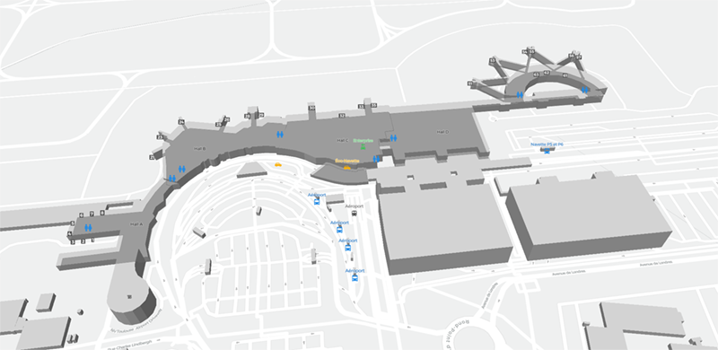 Toulouse–Blagnac Airport terminal map
